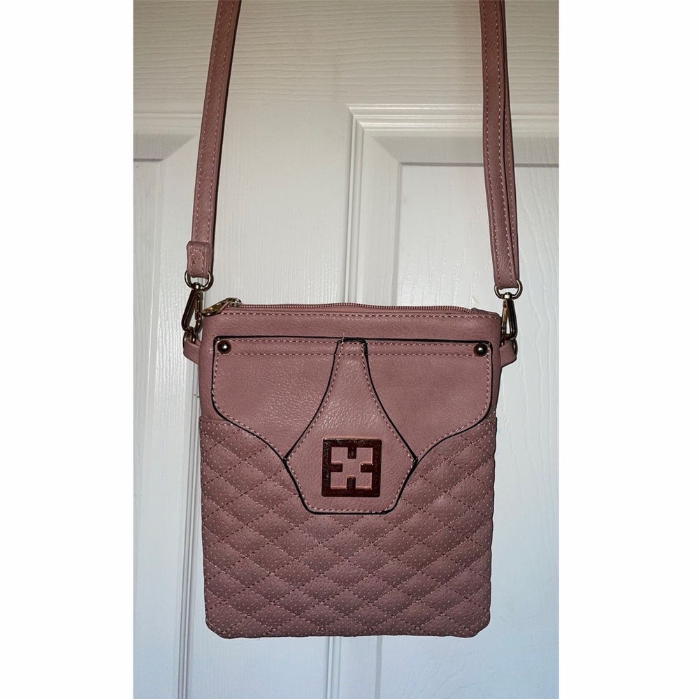 Mauve / pink crossbody purse